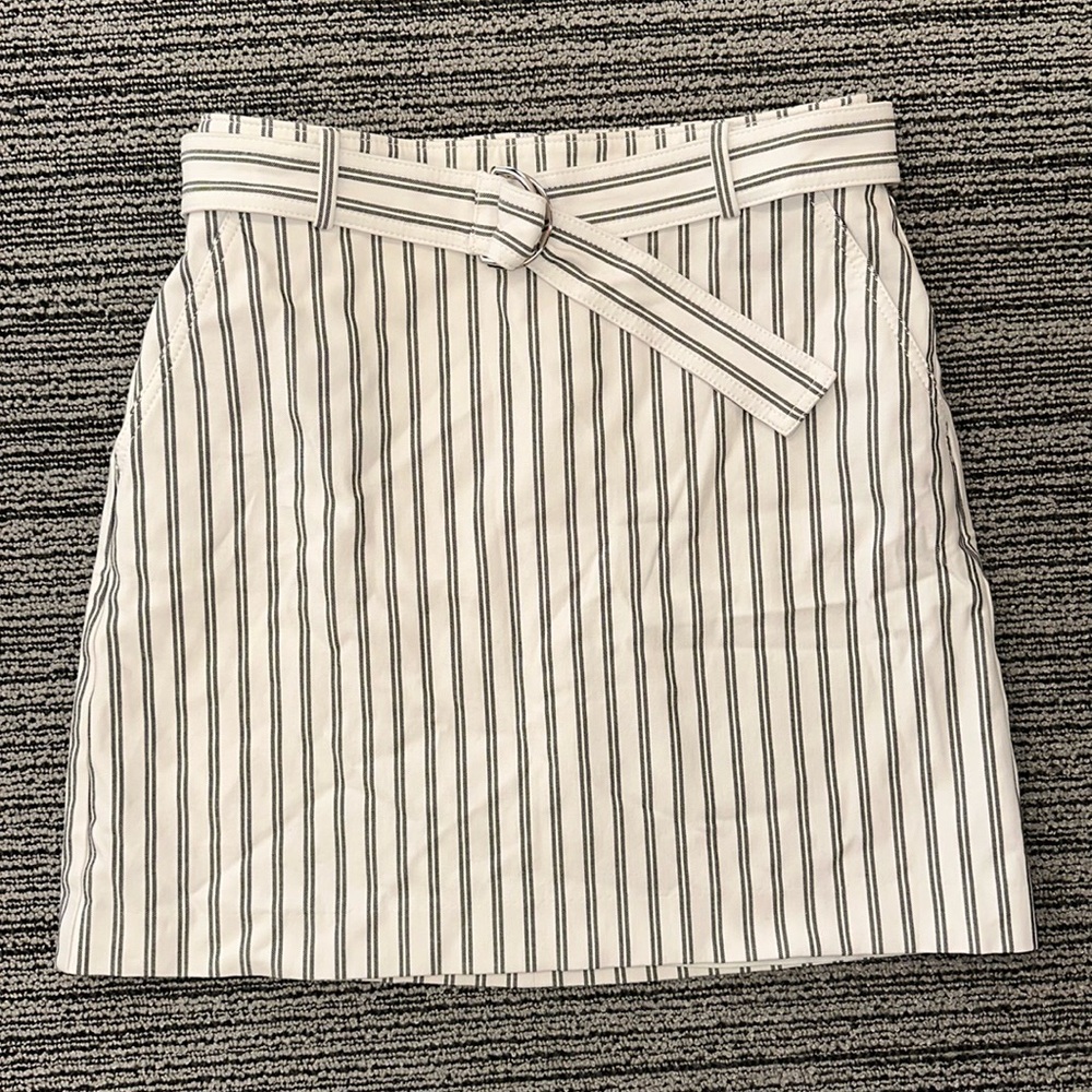 🔥🔥🔥Ann Taylor Striped Belted Petite Skirt 10P
